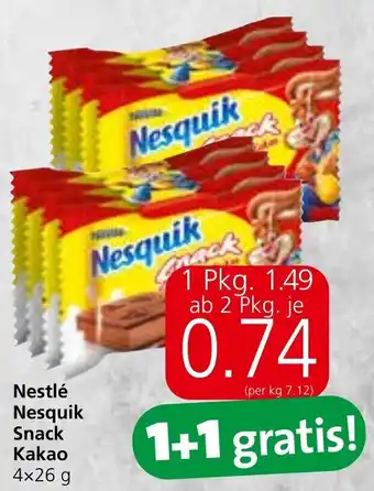 Spar Nestlé Nesquik Snack Kakao 4x26g Angebot