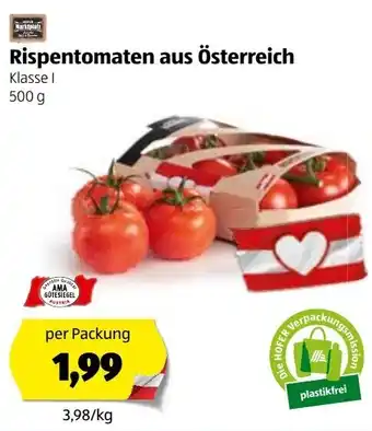 Hofer Rispentomaten Aus Österreich 500g Angebot
