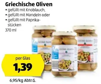 Hofer Griechische Oliven 370ml Angebot
