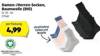 Hofer Damen-/Herren-Socken,Baumwolle Angebot
