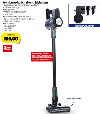 Hofer Premium Akku-Hand-und Stielsauger Angebot