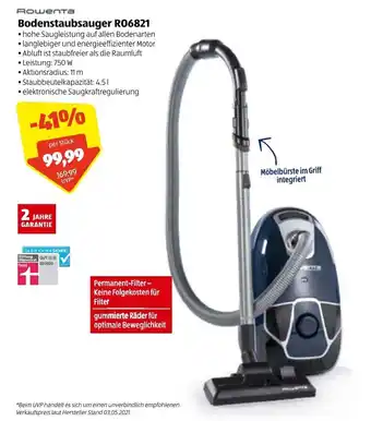 Hofer Bodenstaubsauger R06821 Angebot