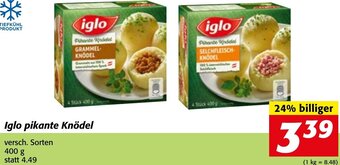 Strasser Markt Iglo pikante Knödel 400 g Angebot