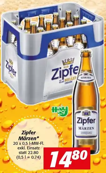 Strasser Markt Zipfer Märzen 20 x 0,5 l Angebot