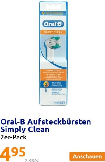 Action Oral-B Aufsteckbürsten Simply Clean 2er-Pack Angebot