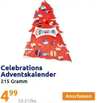 Action Celebrations Adventskalender 215 Gramm Angebot