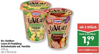 ADEG Dr. Oetker Love It Pudding Schokolade od. Vanille 400 g Angebot