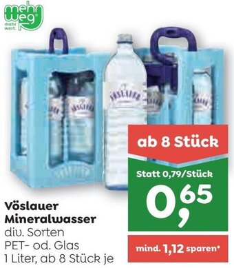 ADEG Vöslauer Mineralwasser 1 Liter Angebot