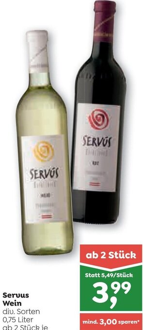 ADEG Servus Wein 0,75 Liter Angebot