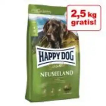Zooplus 2,5 kg gratis! 12,5 kg happy dog supreme sensible Angebot