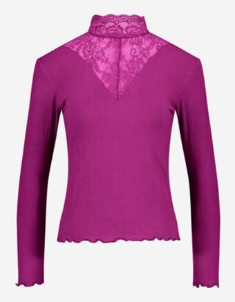 Takko Damen langarmshirt - spitzenbesatz Angebot