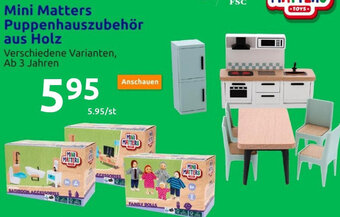 Action Mini Matters Puppenhauszubehör aus Holz Angebot