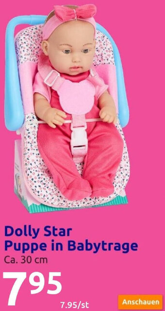 Action Dolly Star Puppe in Babytrage 30 cm Angebot