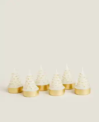 ZARA HOME Goldfarbene kerzen in tannenbaumform (6er-pack) Angebot