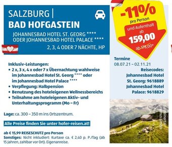 Hofer Bad Hofgastein Angebot