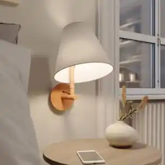 Lucande jinda wandleuchte, holzgestell, samt grau