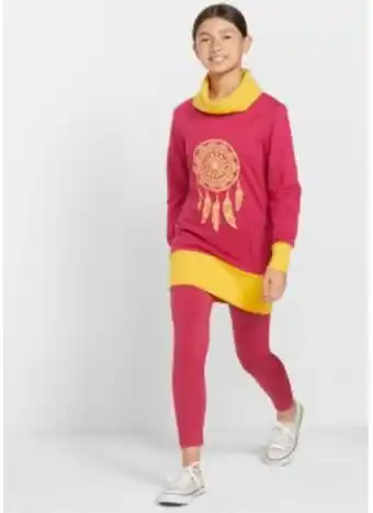 Bonprix Mädchen sweatkleid mit großem kragen Angebot