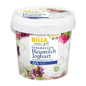 Billa Bergbauern heumilch joghurt Angebot