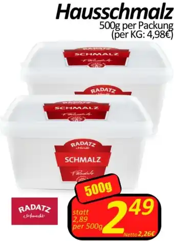 Wurstico Radatz Hausschmalz 500g Angebot