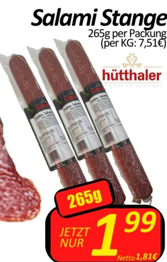 Wurstico Salami Stange 265g Angebot
