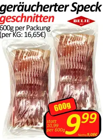 Wurstico Geräucherter Speck 600g Angebot