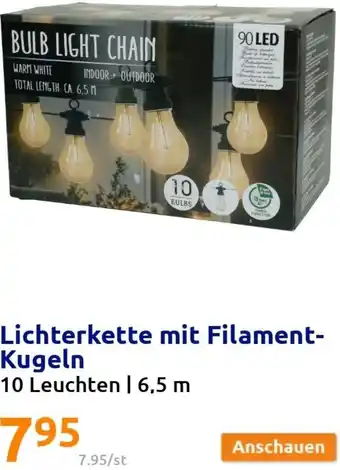 Action Lichterkette mit Filament-Kugeln 6,5 m Angebot