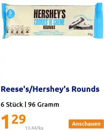 Action Reese's / Hershey's Rounds 96 Gramm Angebot