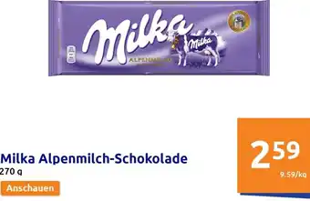 Action Milka Alpenmilch-Schokolade 270g Angebot