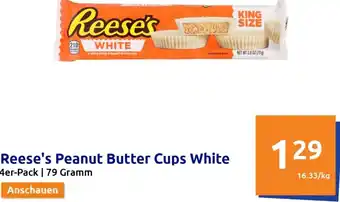 Action Reese's Peanut Butter Cups White 79 Gramm Angebot