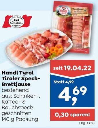 ADEG Handl Tyrol Tiroler Speck-Brettjause 140 g Angebot