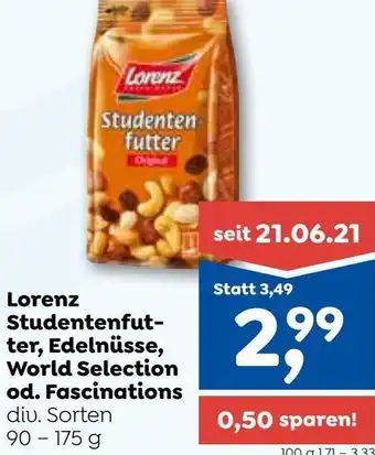 ADEG Lorenz Studentenfutter, Edelnüsse, World Selection 90-175 g Angebot