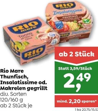 ADEG Rio Mare Thunfisch, Insalatissime od. Makrelen Gegrillt 120/160 g Angebot