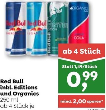 ADEG Red Bull inkl. Editions und Organics 250ml Angebot