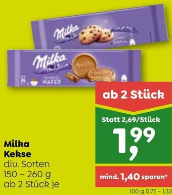 ADEG Milka Kekse 150-260 g Angebot