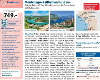 Lidl Montenegro & Albanien Rundreise Angebot