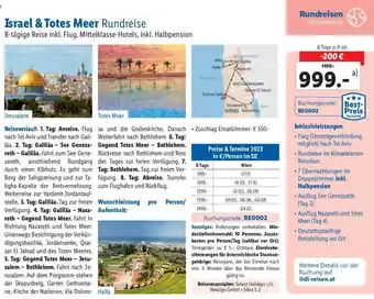 Lidl Israel & Totes Meer Rundreise Angebot