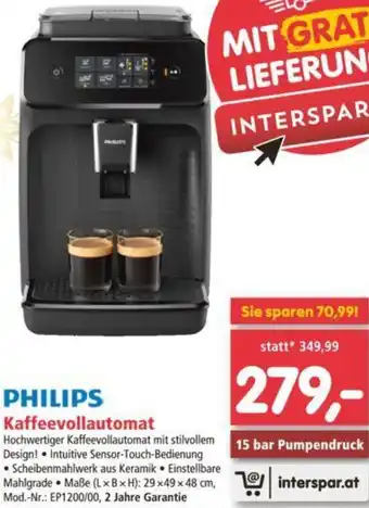 Interspar Philips Kaffeevollautomat Angebot