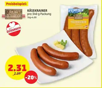 PENNY Käsekrainer 340 g Angebot