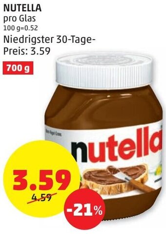 PENNY Nutella 700g Angebot