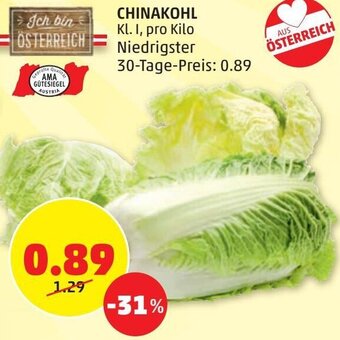 PENNY Chinakohl pro kilo Angebot