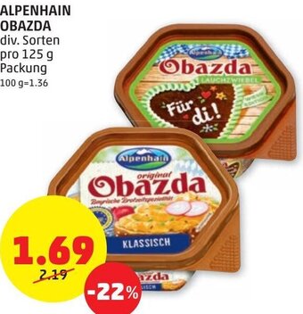 PENNY Alpenhain Obazda 125 g Angebot