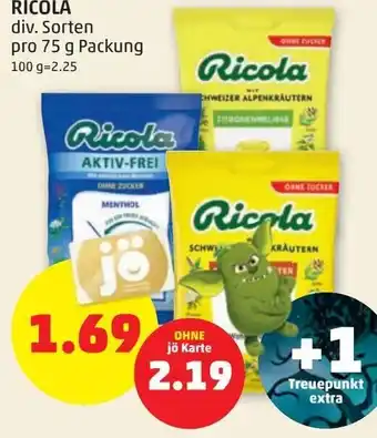 PENNY Ricola 75 g Angebot