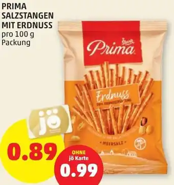 PENNY Prima Sa;zstangen Mit Erdnuss 100 g Angebot