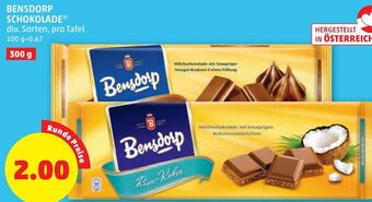 PENNY Bensdorp Schokolade 300 g Angebot