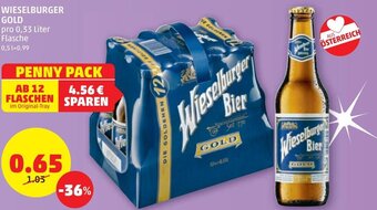 PENNY Wieselburger Gold 0,33 Liter Angebot