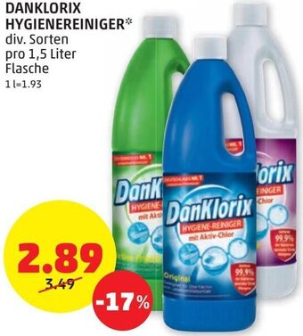 PENNY Danklorix Hygienereiniger 1,5 Liter Angebot