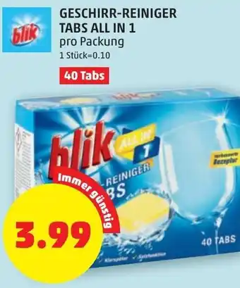 PENNY Geschirr-Reiniger Tabs All in 1 Angebot