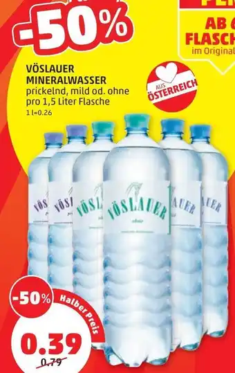 PENNY Vöslauer Minerwasser 1,5 Liter Angebot