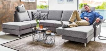 Polstermöbel Fischer Wohnlandschaft stoff Angebot