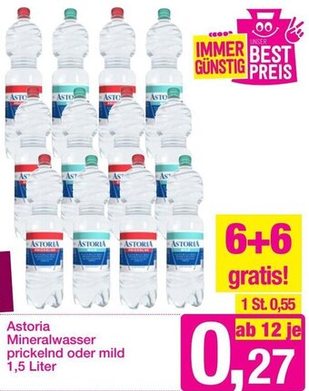 Sutterlüty Astoria Mineralwasser Prickelnd oder mild 1,5 Liter Angebot